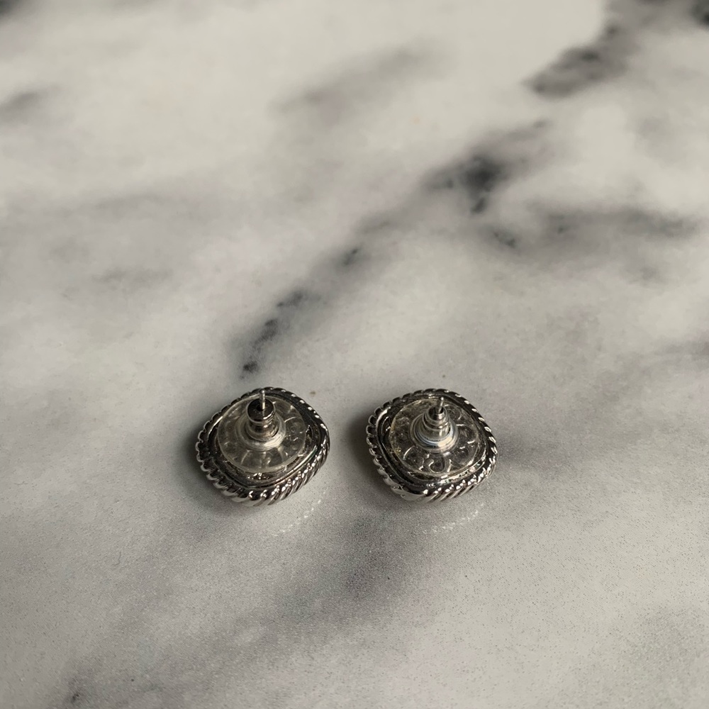 Crystal Post Earrings - Picture 3 of 4